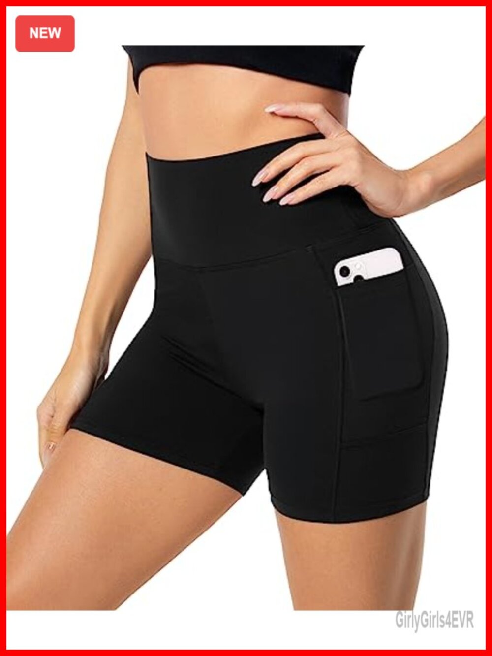 High Waisted Biker Shorts Tummy Control Athletic Workout Yoga Gym